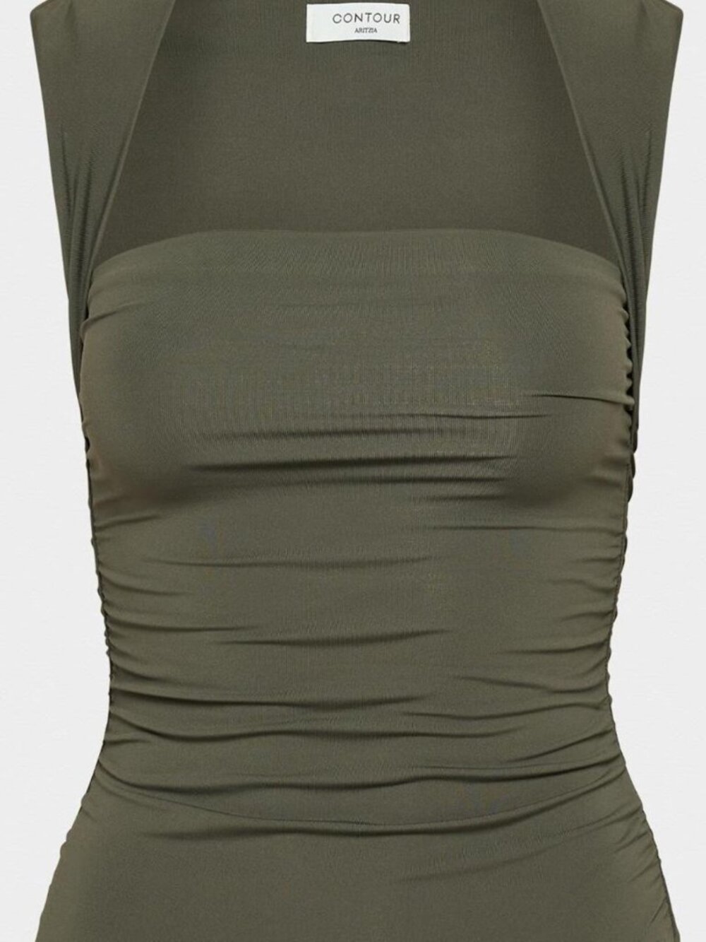 NWOT Aritzia Contour Flourish Top Olive Green Size Medium M - Picture 6 of 6